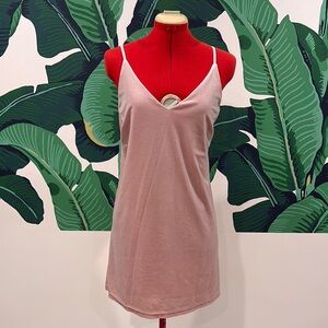 Velvet Light Pink Slip Dress